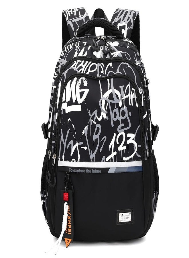 GUSTAVE® Waterproof 32L Teen Backpack Durable Nylon School Bag Fits 15.6" Laptop, Ergonomic, Large Capacity, MultiPocket Travel Daypack for Boys, Girls & Youth Ages 10-22 - Image 1